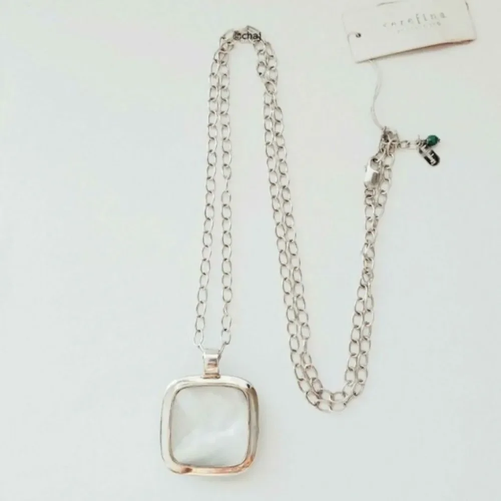 Anthology Sterling Silver Turquoise Quartz Reversible Necklace